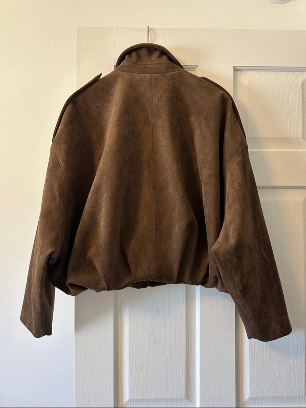 Zara Suede Effect Bomber jacket - Picture 6 of 8